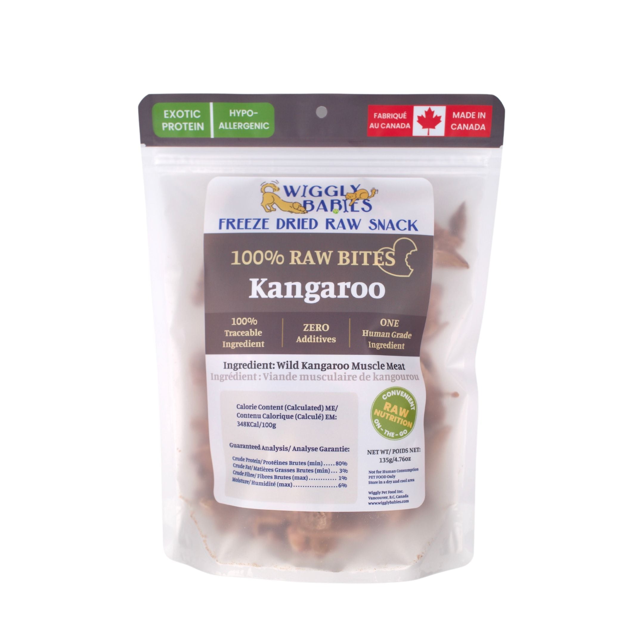 Wiggly Babies | Kangaroo - Freeze Dried Raw- 50g/1.76oz