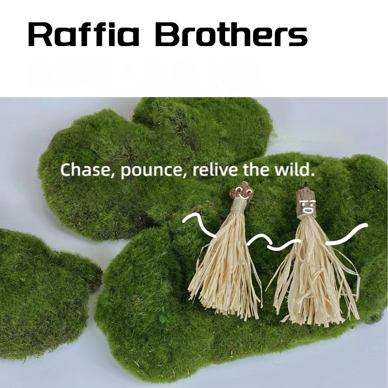 Moforce|Hunting Master Raffia Teaser Wand Replacement – Silvervine & Gall Fruit