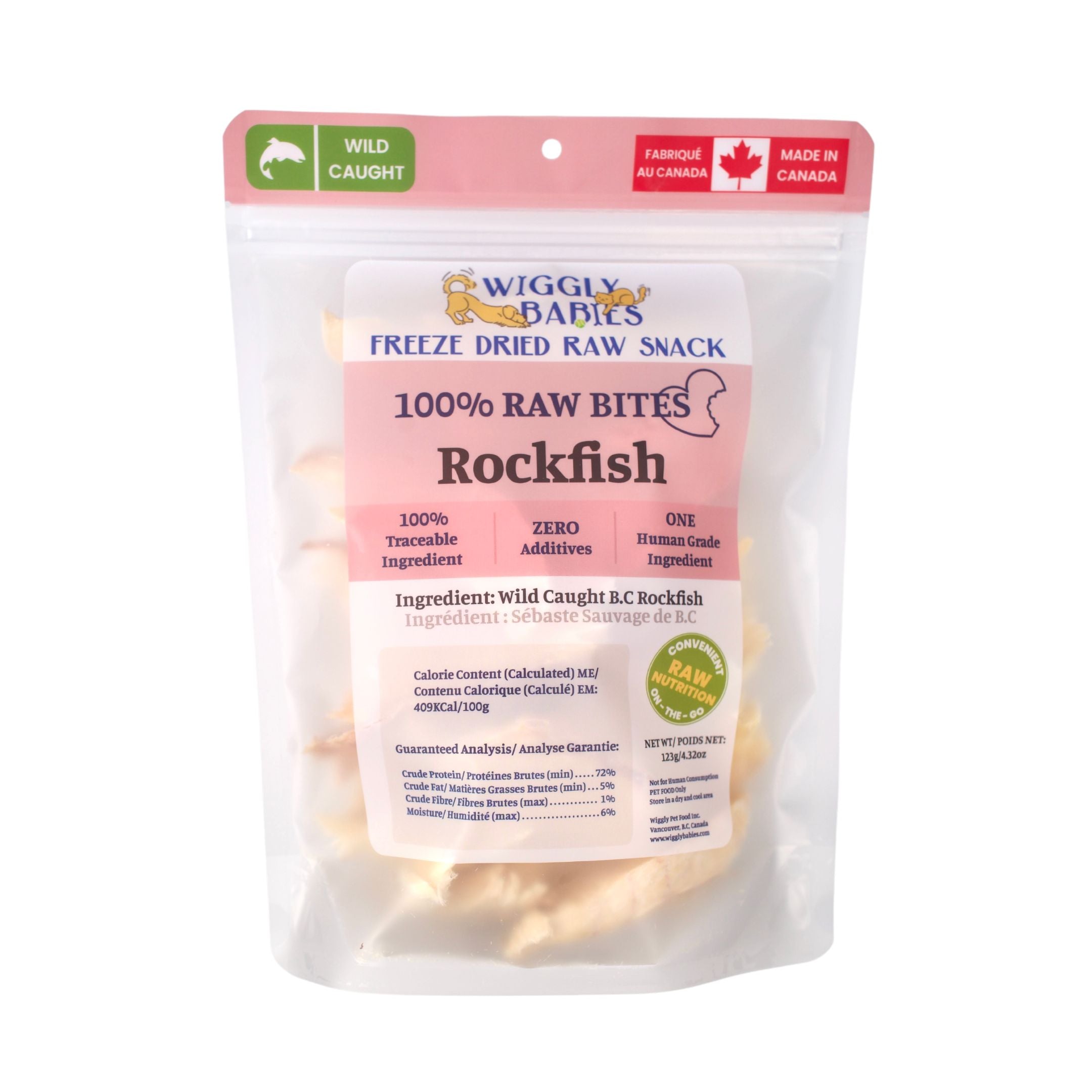 Wiggly Babies | Wild Caught Rockfish - Freeze Dried Raw - 45.4g/1.6oz