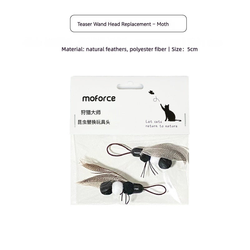 Moforce|Hunting Master Teaser Wand Replacement – Moth & Wool Moth