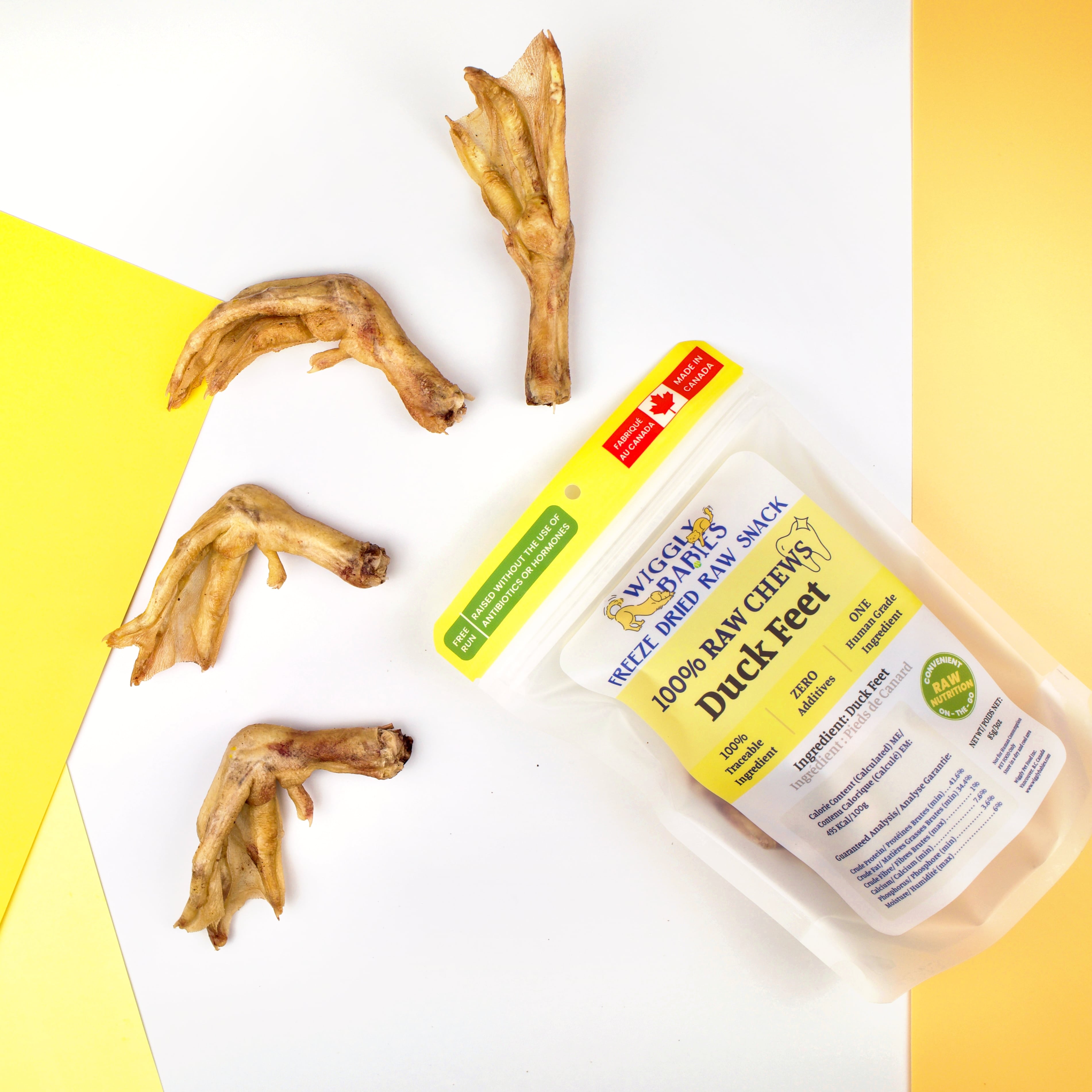 Wiggly Babies | Duck Feet - Freeze Dried Raw - 85g/3oz