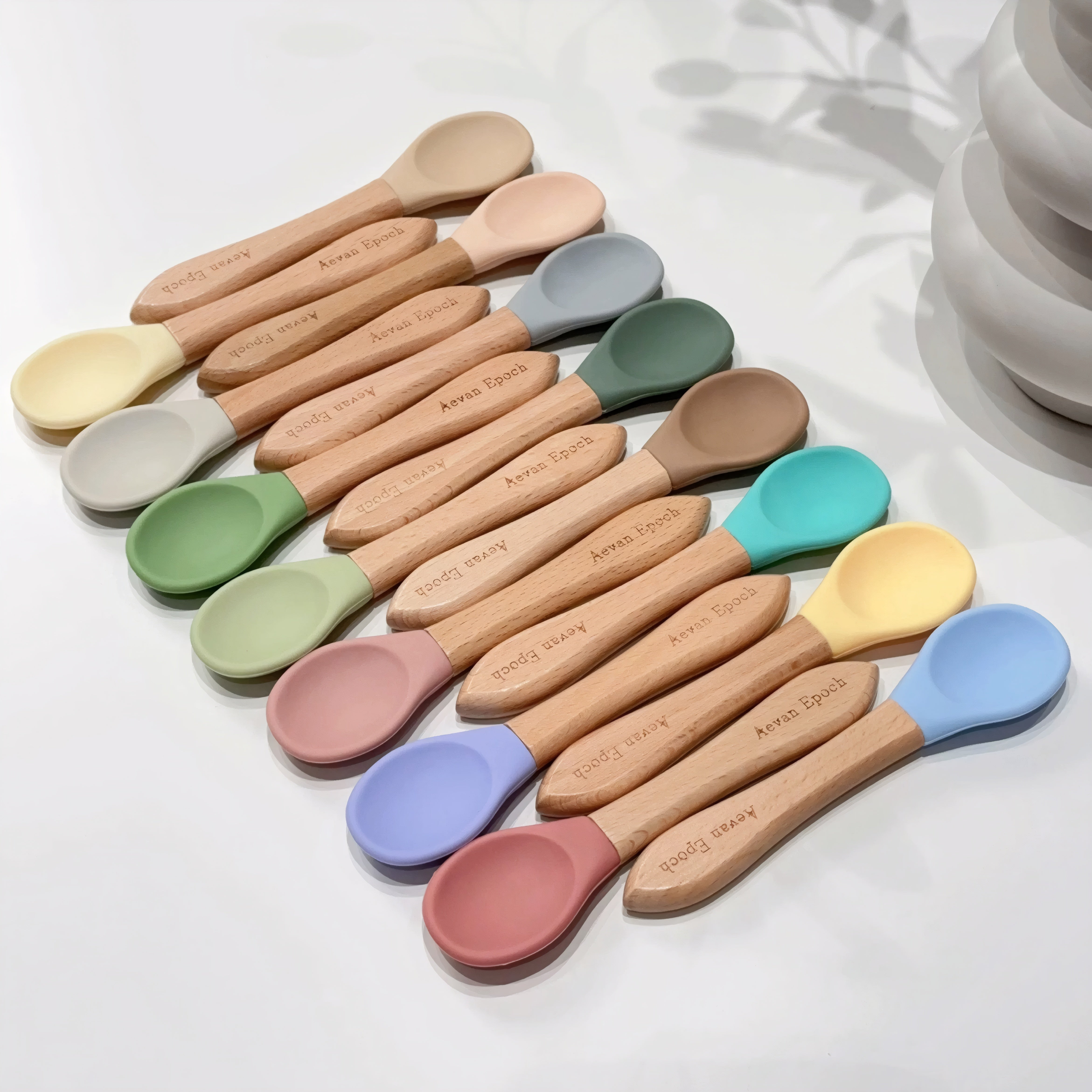 Aevan Epoch｜Premium Beechwood Silicone Pet Feeding Spoon