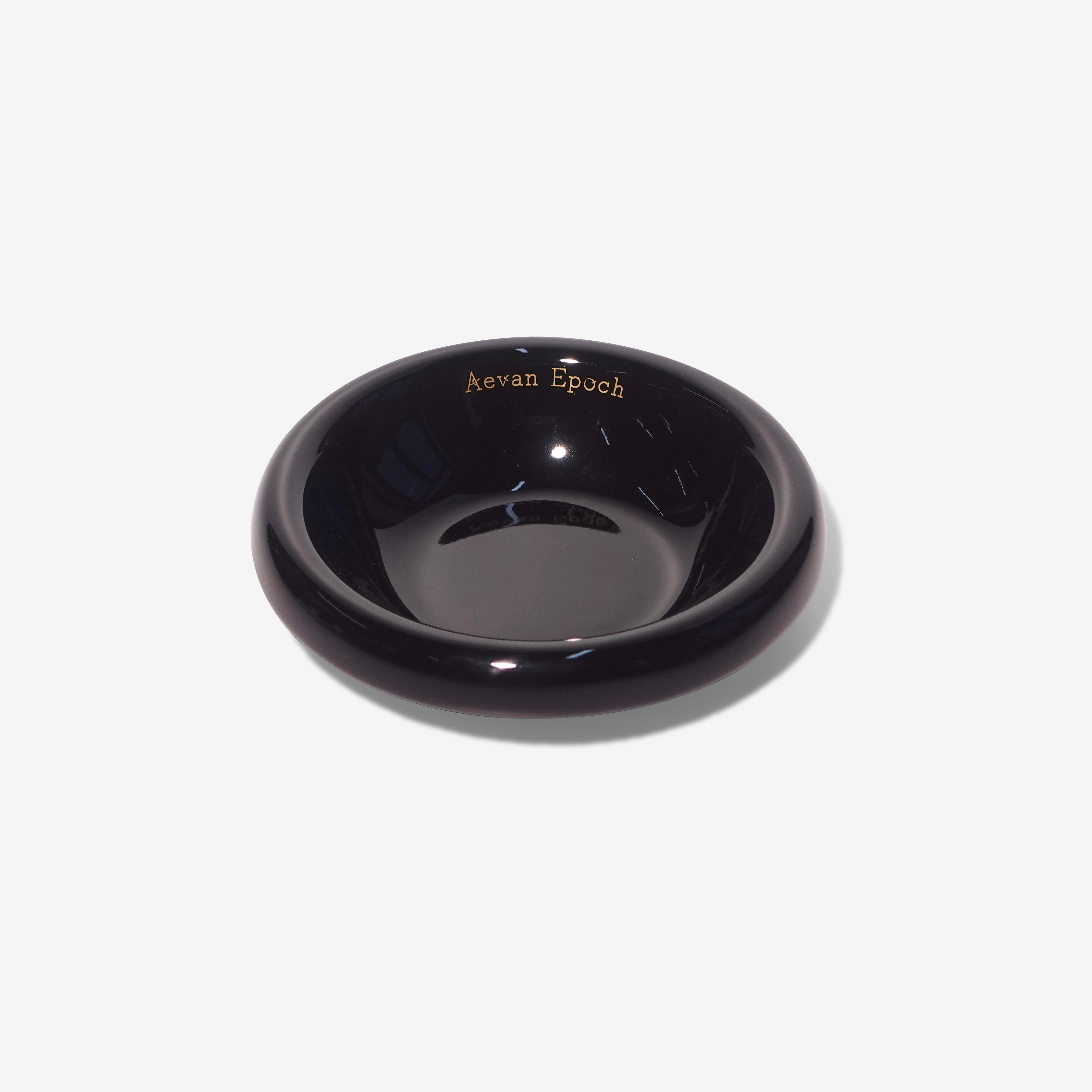 Aevan Epoch｜Premium Handcrafted Ceramic Pet Bowl – Black & Gold Glossy