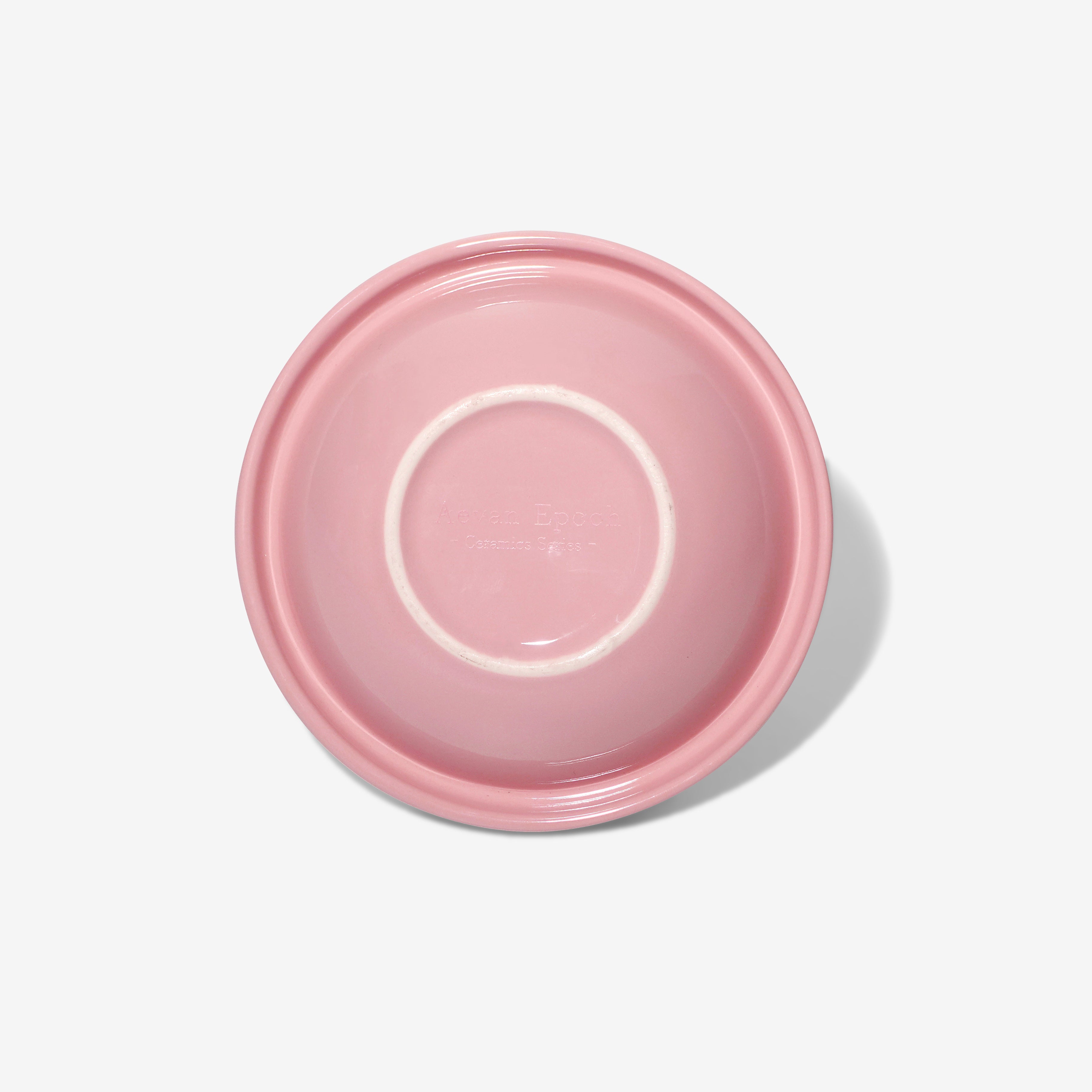 Aevan Epoch｜Premium Handcrafted Ceramic Pet Bowl – Glossy – Lotus Root Pink