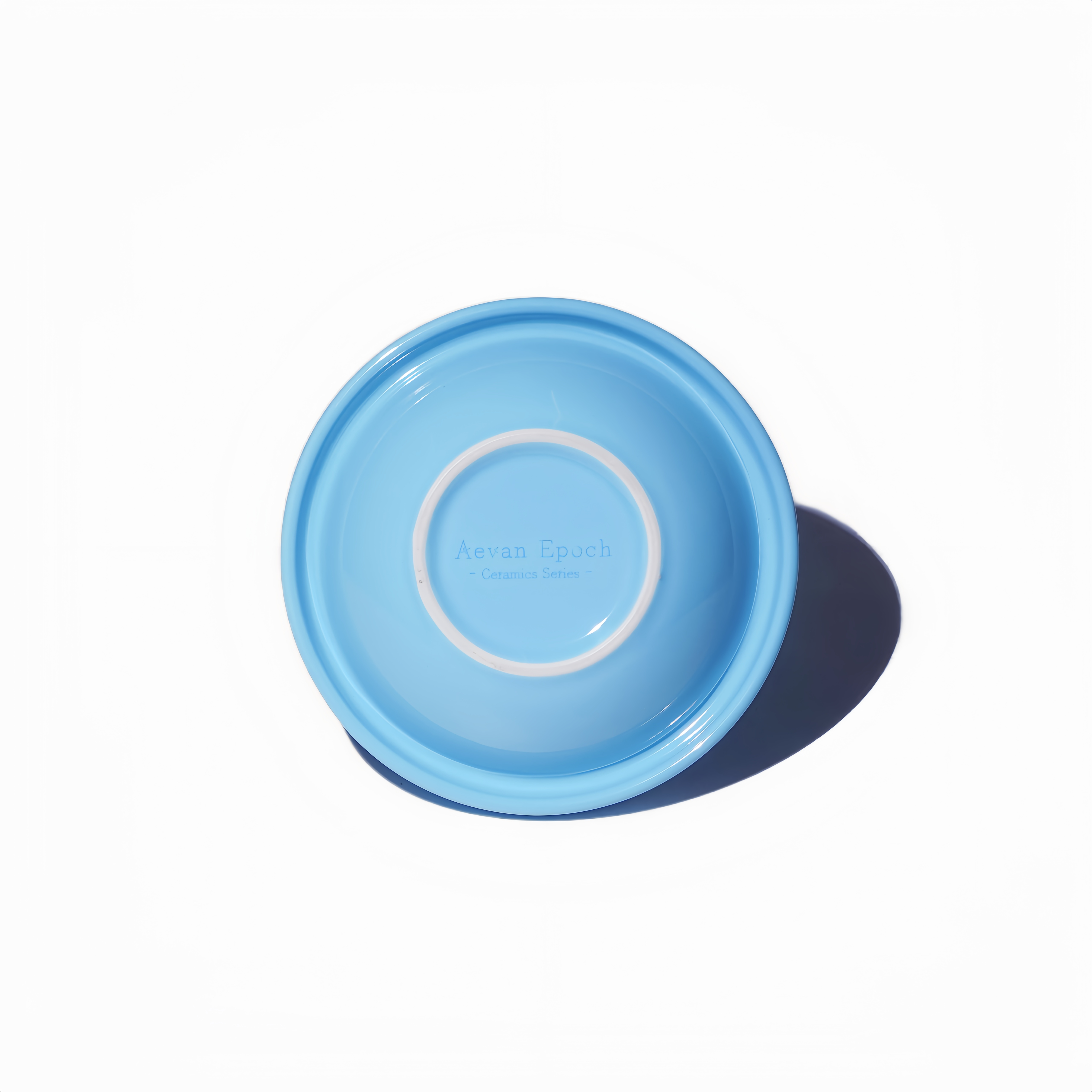 Aevan Epoch｜Premium Handcrafted Ceramic Pet Bowl – Hawaii Blue Glossy