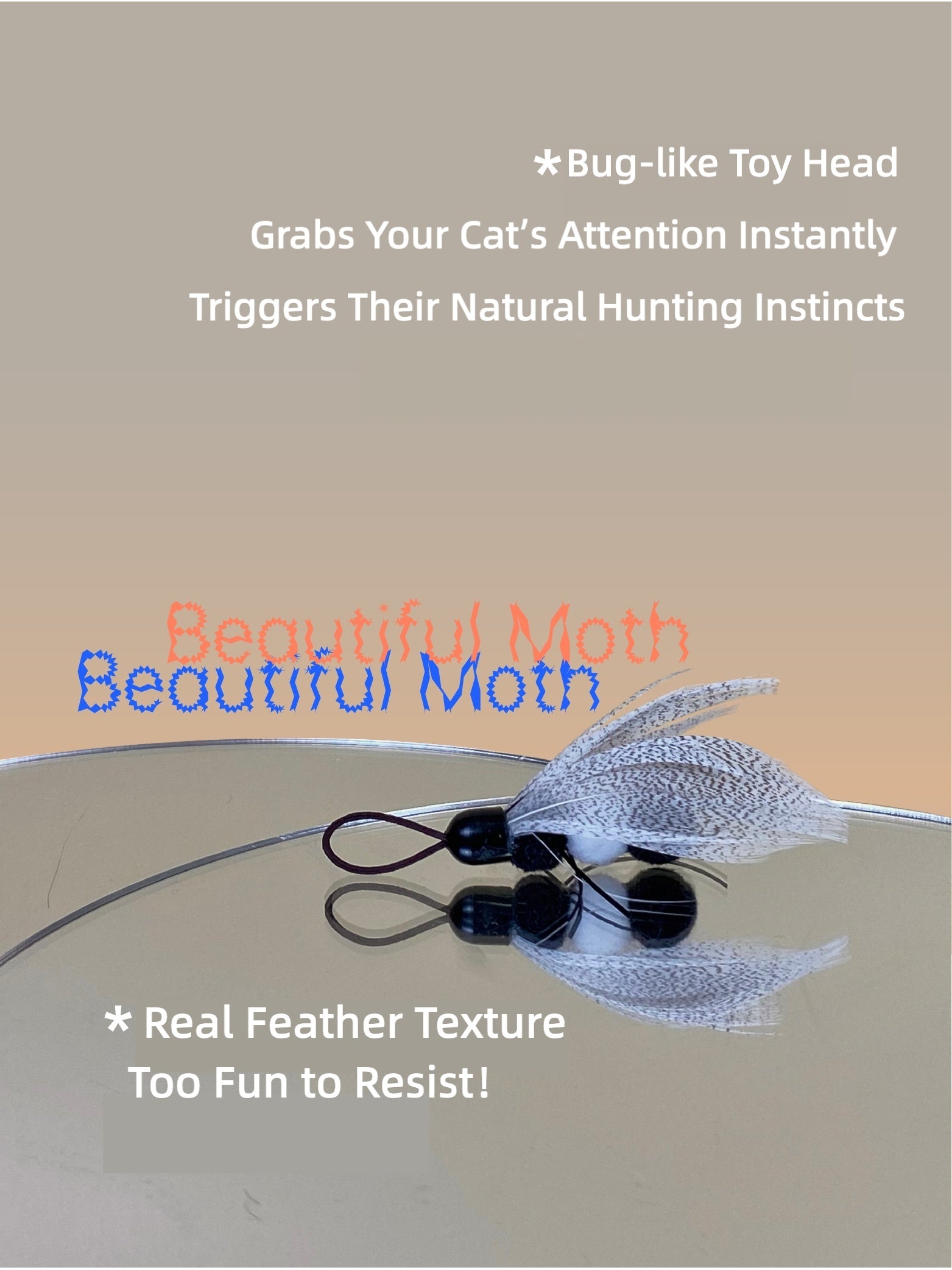 Moforce｜Hunting Master Teaser Wand Replacement – Moth & Wool Moth