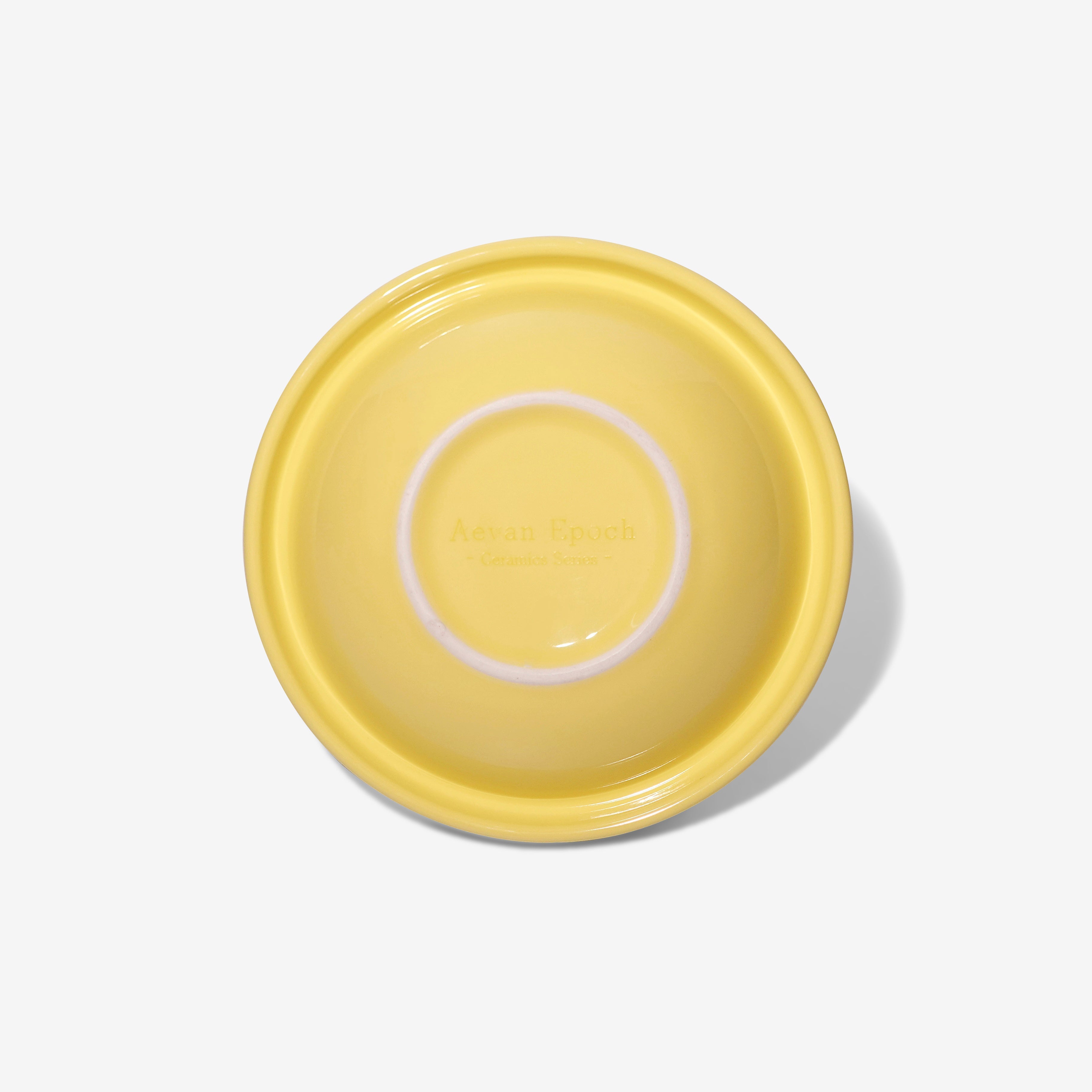 Aevan Epoch｜Premium Handcrafted Ceramic Pet Bowl – Lemon Glossy