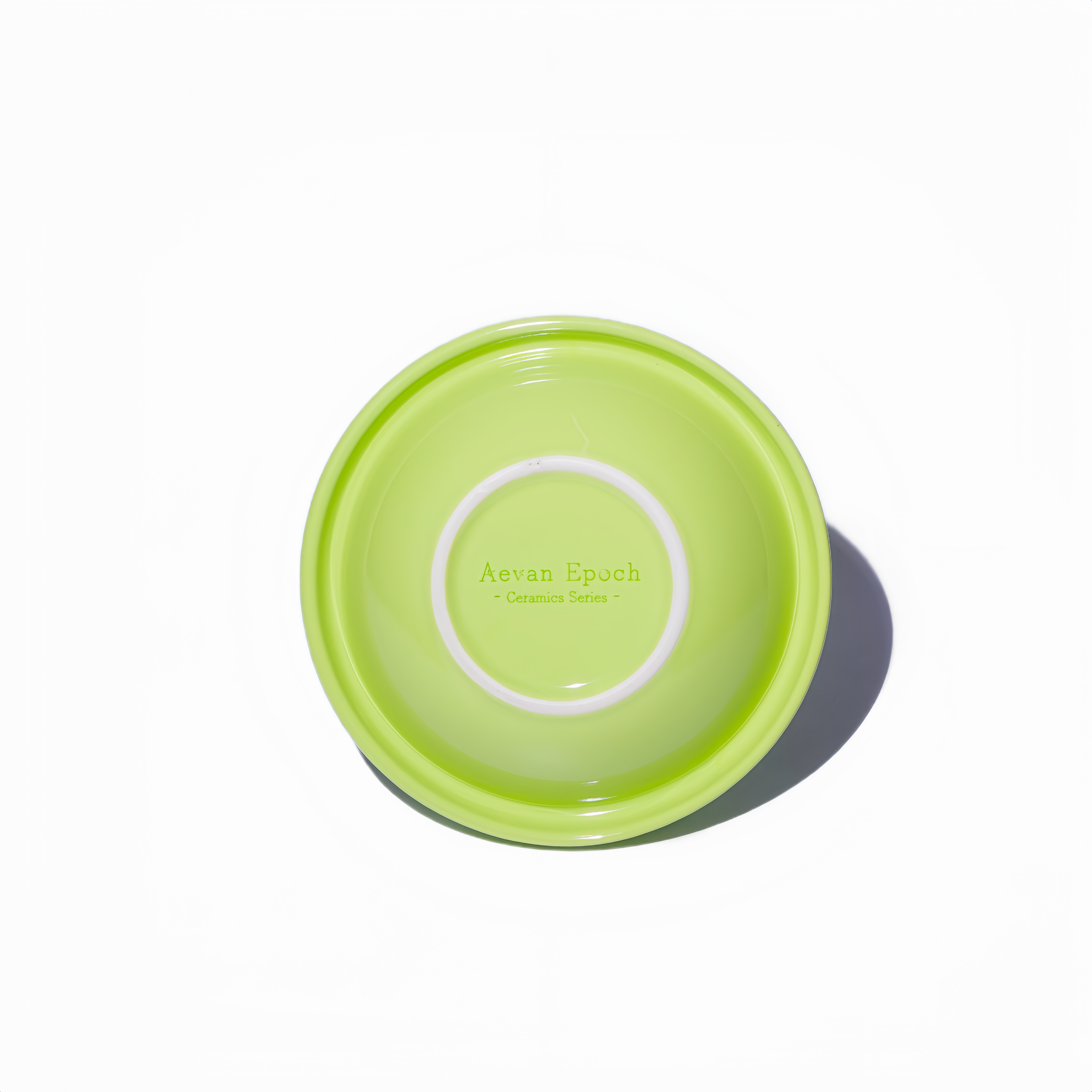 Aevan Epoch｜Premium Handcrafted Ceramic Pet Bowl – Lime Glossy